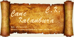 Cane Kalambura vizit kartica